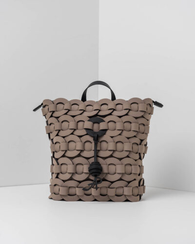 APbag Zaino Circle Bride Intreccio - borsa lavabile effetto neoprene<span> - </span>taupe