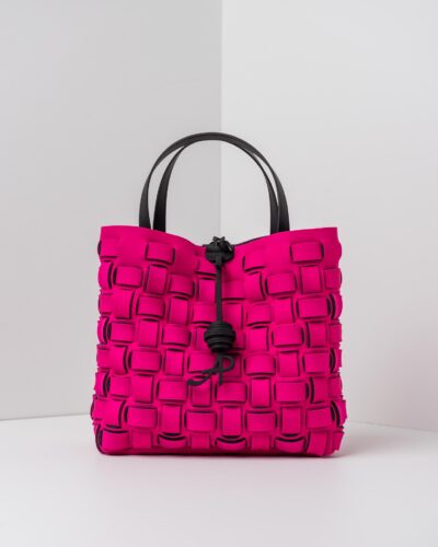 APbag Shopping Madison Intreccio - borsa lavabile effetto neoprene<span> - </span>fucsia