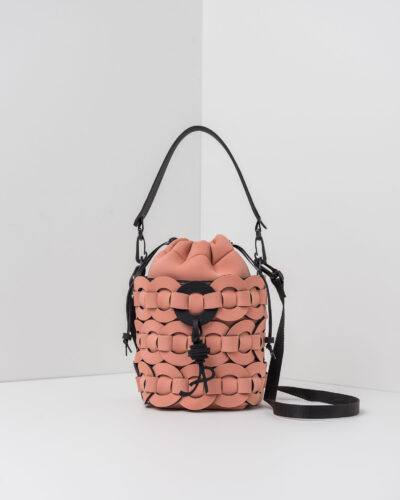 APbag Secchiello Piccolo Circle Bride Intreccio - borsa lavabile effetto neoprene<span> - </span>rosa pig