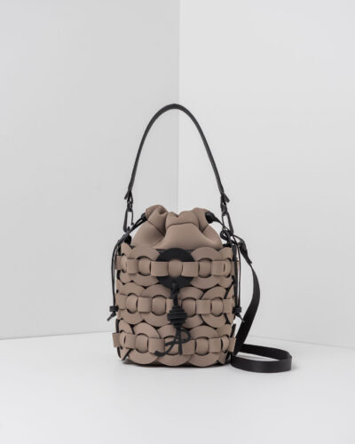 APbag Secchiello Piccolo Circle Bride Intreccio - borsa lavabile effetto neoprene<span> - </span>taupe