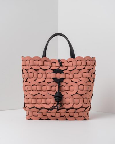 APbag Shopping Grande Circle Bride Intreccio - borsa lavabile effetto neoprene<span> - </span>rosa pig