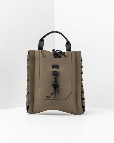 APbag Shopping Chantal Piccola - borsa lavabile effetto neoprene<span> - </span>verde militare