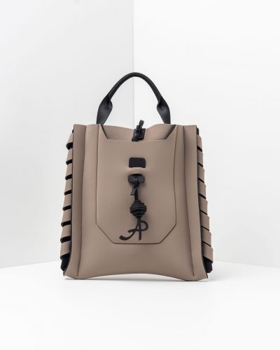 APbag Shopping Chantal Piccola - borsa lavabile effetto neoprene<span> - </span>taupe