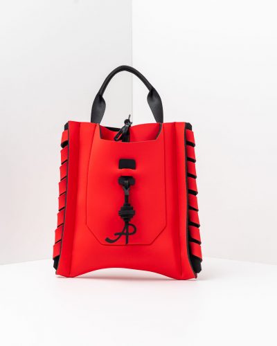APbag Shopping Chantal Piccola - borsa lavabile effetto neoprene<span> - </span>rosso