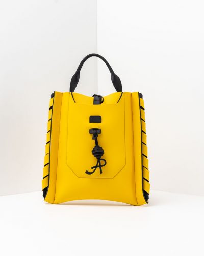 APbag Shopping Chantal Piccola - borsa lavabile effetto neoprene<span> - </span>giallo
