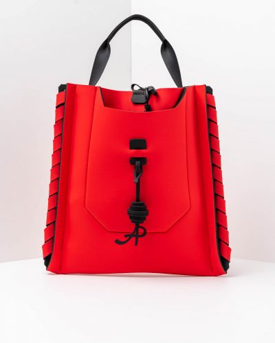 APbag Shopping Chantal Grande - borsa lavabile effetto neoprene<span> - </span>rosso