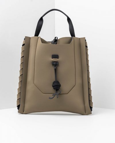 APbag Shopping Chantal Grande - borsa lavabile effetto neoprene<span> - </span>verde militare