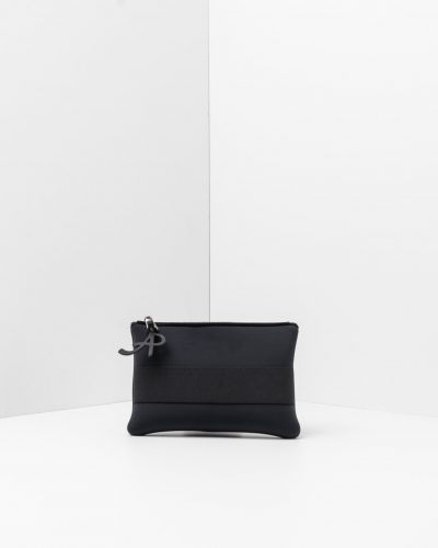 APbag Pochette Elastico - borsa lavabile effetto neoprene<span> - </span>nero