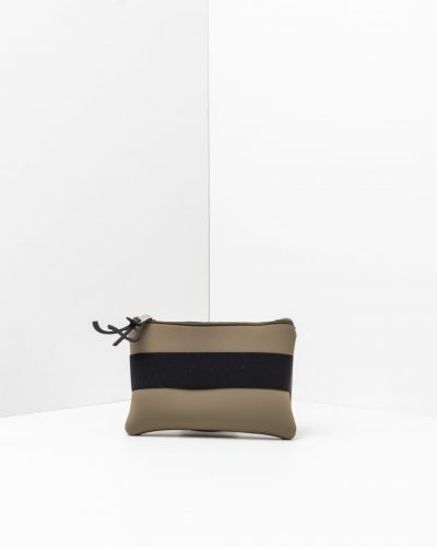 APbag Pochette Elastico - borsa lavabile effetto neoprene<span> - </span>verde militare