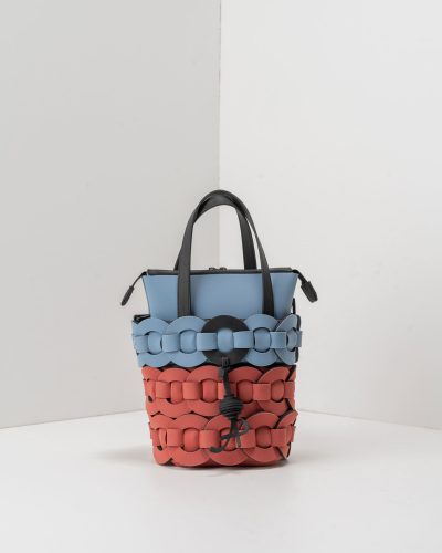 APbag Secchiello Con Zip Circle Bride Intreccio Bicolor - borsa lavabile effetto neoprene