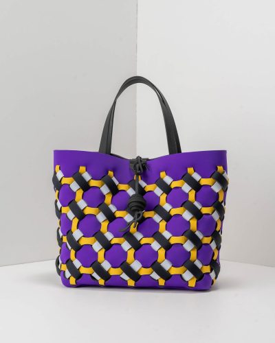 APbag Shopping Saint-Tropez Multicolor- borsa lavabile effetto neoprene<span> - </span>viola multicolor