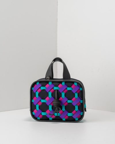 APbag Bauletto Saint-Tropez Multicolor- borsa lavabile effetto neoprene<span> - </span>nero multicolor