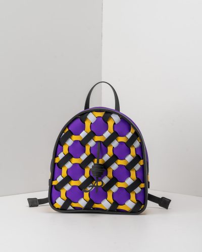 APbag Zaino Saint-Tropez Multicolor- borsa lavabile effetto neoprene<span> - </span>viola multicolor