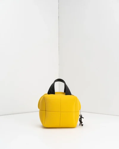 APbag Cubido - borsa quadrata con zip<span> - </span>giallo