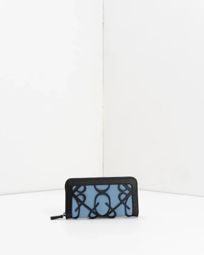 APWallet di APBag – Portafoglio lavabile con chiusura zip esterna e logo monogram<span> - </span>carta da zucchero
