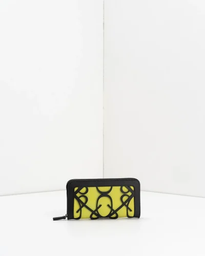 APWallet di APBag – Portafoglio lavabile con chiusura zip esterna e logo monogram<span> - </span>pistacchio