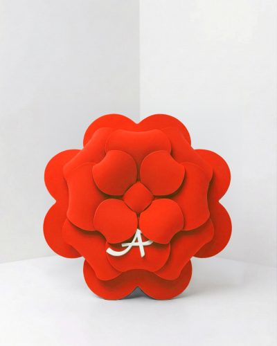 AP Spilla fiore personalizzabile<span> - </span>rosso