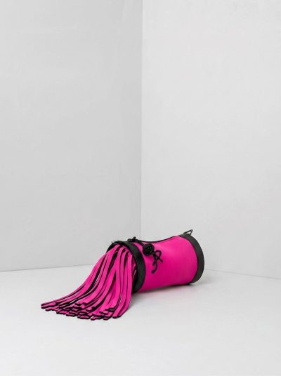 AP Pochette Frange Slurp - borsa lavabile effetto neoprene<span> - </span>fucsia