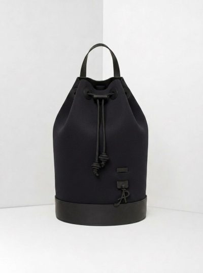 AP Zaino Cap Martin a Tinta Unita - borsa lavabile effetto neoprene<span> - </span>nero