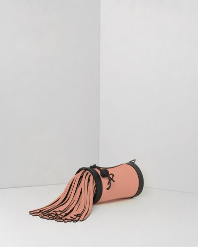 AP Pochette Frange Slurp - borsa lavabile effetto neoprene<span> - </span>rosa cipria