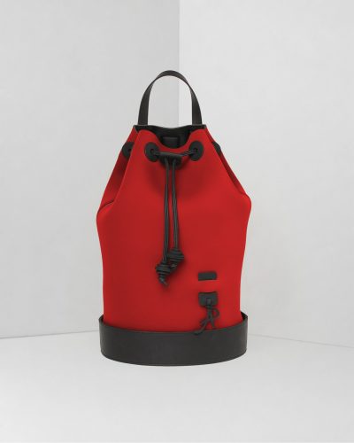 AP Zaino Cap Martin a Tinta Unita - borsa lavabile effetto neoprene<span> - </span>rosso