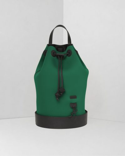 AP Zaino Cap Martin a Tinta Unita - borsa lavabile effetto neoprene<span> - </span>verde smeraldo